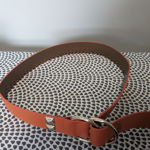 Michael Kors Orange leather double loop belt size med - Picture 3 of 3
